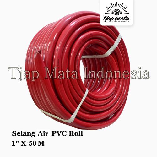 [EZM.0600005] TJAP MATA / CAP MATA Selang Net PVC Roll 1" X 50M Merah