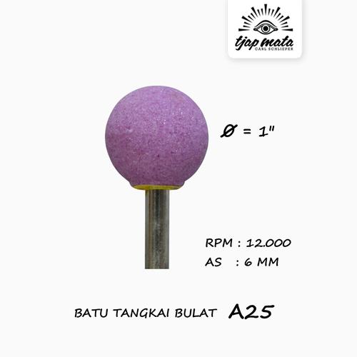 [EZM.0601124] TJAP MATA / CAP MATA Batu Tangkai Bulat A25