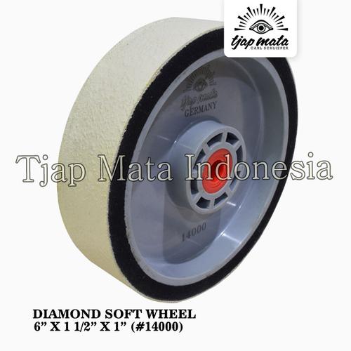 [EZM.0601152] TJAP MATA / CAP MATA Diamond Soft Wheel 6" X 1 1/2" X 1" Putih #14000