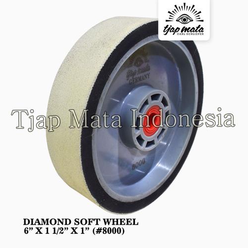 [EZM.0601153] TJAP MATA / CAP MATA Diamond Soft Wheel 6" X 1 1/2" X 1" Putih #8000