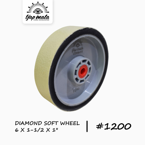 [EZM.0601155] TJAP MATA / CAP MATA Diamond Soft Wheel 6" X 1 1/2" X 1" Kuning #1200