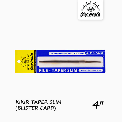 [EZM.0601207] TJAP MATA / CAP MATA Kikir Taper Kemasan Blister slim 4"