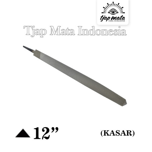 [EZM.0601210] TJAP MATA / CAP MATA Kikir Segi Tiga (Kasar) 12" Tanpa Gagang
