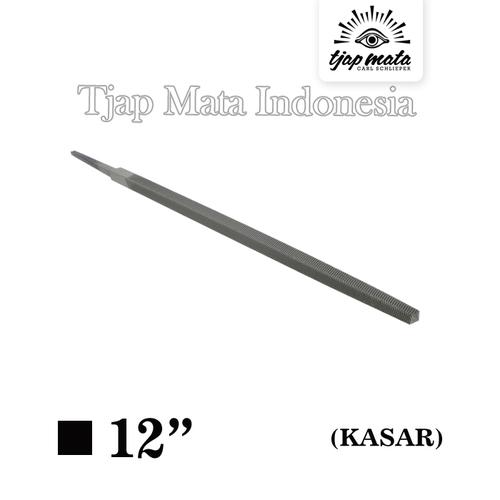 [EZM.0601214] TJAP MATA / CAP MATA Kikir Segi Empat (Kasar) 12" Tanpa Gagang