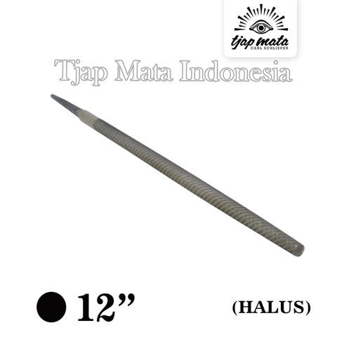 [EZM.0601225] TJAP MATA / CAP MATA Kikir Bulat (Halus) 12" Tanpa Gagang