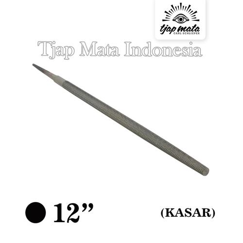 [EZM.0601227] TJAP MATA / CAP MATA Kikir Bulat (Kasar) 12" Tanpa Gagang