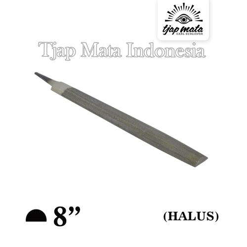 [EZM.0601232] TJAP MATA / CAP MATA Kikir 1/2 Bulat (Halus) 8" Tanpa Gagang