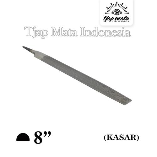 [EZM.0601237] TJAP MATA / CAP MATA Kikir 1/2 Bulat (Kasar) 8" Tanpa Gagang