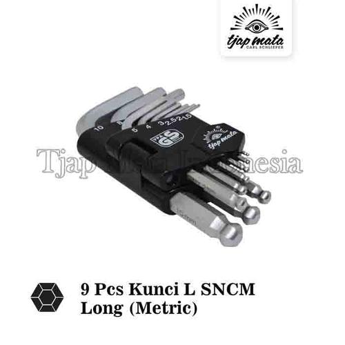 [EZM.0600778] TJAP MATA / CAP MATA Set 9 Pcs Kunci L SNCM - Ballpoint Short (Metric)