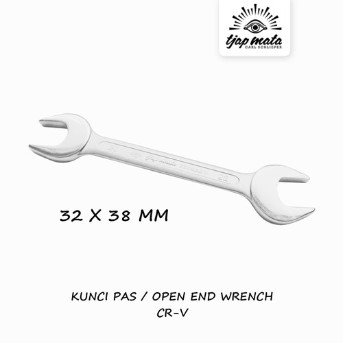 [EZM.0600841] TJAP MATA / CAP MATA Kunci Pas / Open End Wrench 32 X 38 MM CR-V