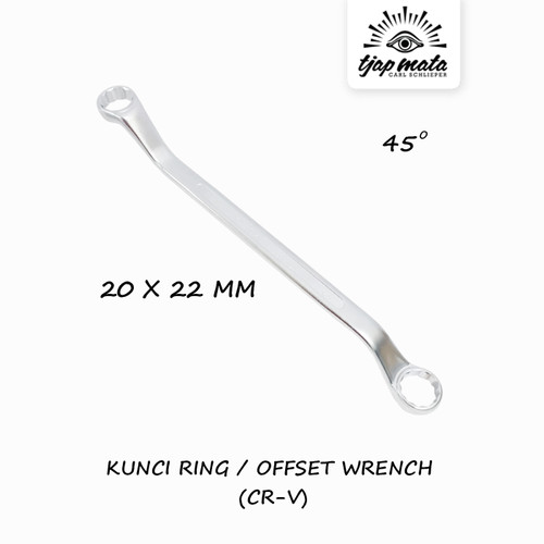[EZM.0600117] TJAP MATA / CAP MATA Kunci Ring / Offset Wrench 20 X 22 MM CR-V