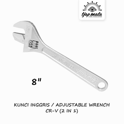[EZM.0600887] TJAP MATA / CAP MATA Kunci Inggris / Adjustable Wrench 8" (2 In 1) CR