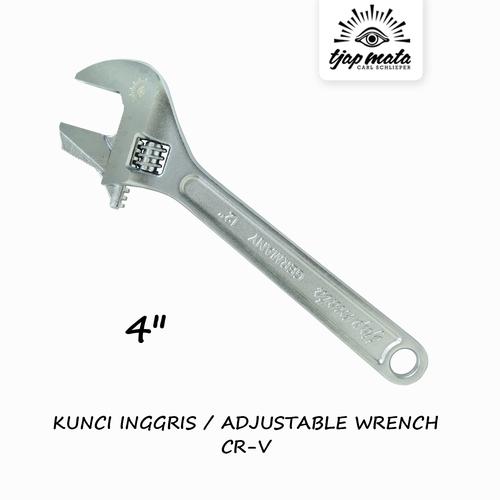 [EZM.0600888] TJAP MATA / CAP MATA Kunci Inggris / Adjustable Wrench 4" CR-V (Mini)