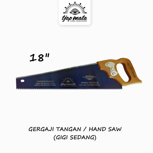 [EZM.0600889] TJAP MATA / CAP MATA Gergaji Tangan / Kayu / Hand Saw18 " Gagang Round