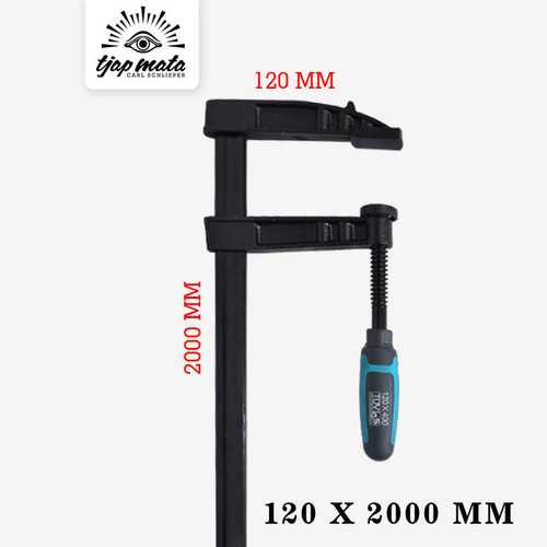 [EZM.0600893] TJAP MATA / CAP MATA Clamp F / Klem / Catok F Kayu 2000 MM Regular