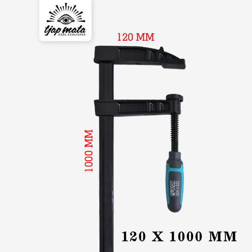 [EZM.0600896] TJAP MATA / CAP MATA Clamp F / Klem / Catok F Kayu 1000 MM Regular