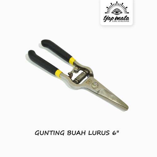 [EZM.0600188] TJAP MATA / CAP MATA Gunting Kebun Buah / Bonsai / Ranting 6" Lurus