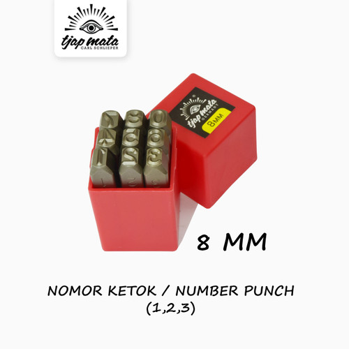 [EZM.0600929] TJAP MATA / CAP MATA Nomor / Angka Ketok / Number Punch 8 MM