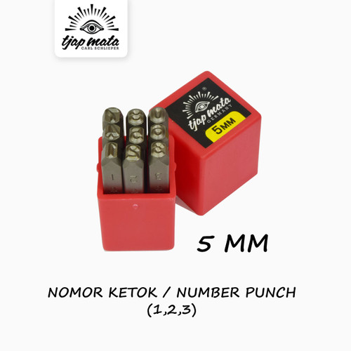 [EZM.0600931] TJAP MATA / CAP MATA Nomor / Angka Ketok / Number Punch 5 MM