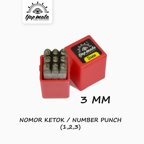 [EZM.0600933] TJAP MATA / CAP MATA Nomor / Angka Ketok / Number Punch 3 MM