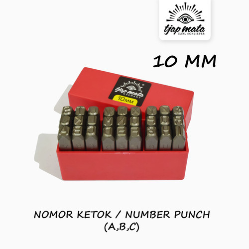 [EZM.0600936] TJAP MATA / CAP MATA Huruf Ketok / Letter Punch 10 MM
