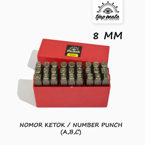 [EZM.0600937] TJAP MATA / CAP MATA Huruf Ketok / Letter Punch 8 MM