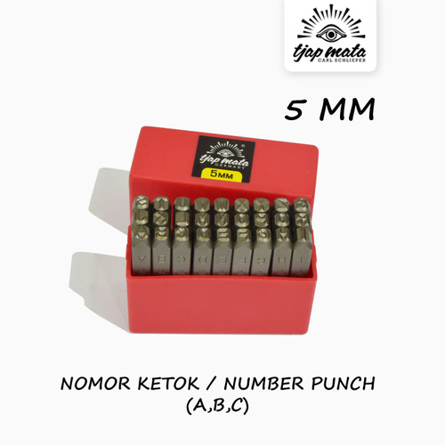 [EZM.0600939] TJAP MATA / CAP MATA Huruf Ketok / Letter Punch 5 MM