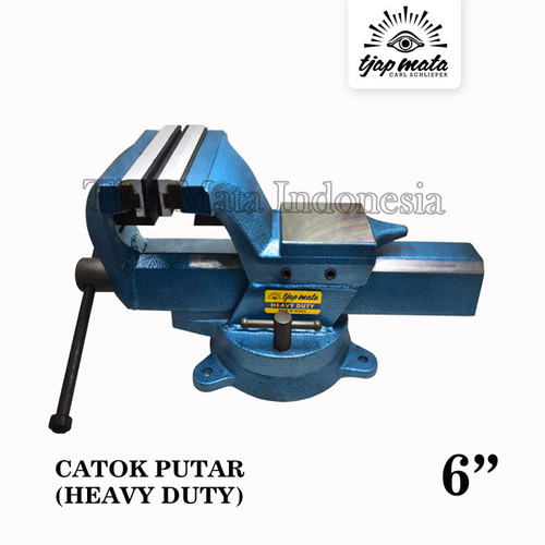[EZM.0600944] TJAP MATA / CAP MATA Catok Putar / Bench Vise / Ragum 6" (Heavy Duty)