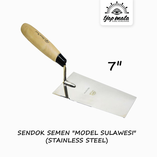 [EZM.0600946] TJAP MATA / CAP MATA Sendok / Cetok Semen Sulawesi 7" -Stainless Steel
