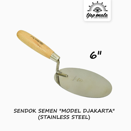 [EZM.0600948] TJAP MATA / CAP MATA Sendok / Cetok Semen Djakarta 6" -Stainless Steel
