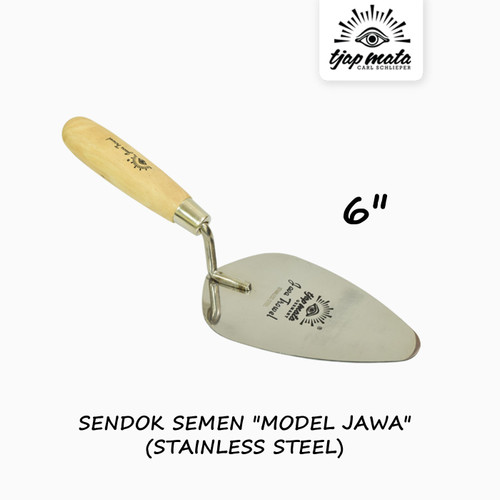 [EZM.0600949] TJAP MATA / CAP MATA Sendok / Cetok Semen Jawa 6" (Stainless Steel)