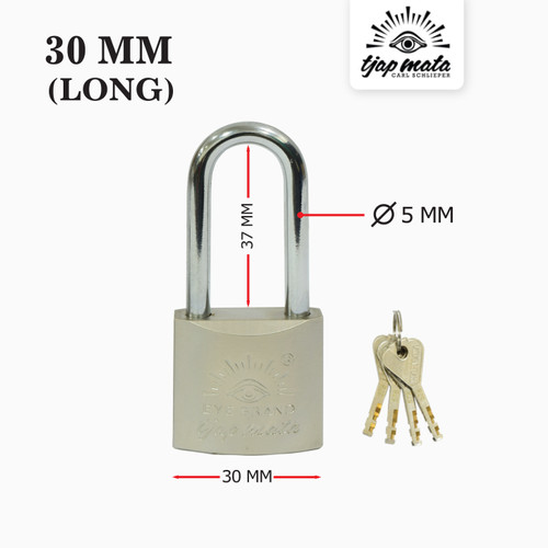 [EZM.0600226] TJAP MATA / CAP MATA Gembok 30 MM (Leher Panjang)