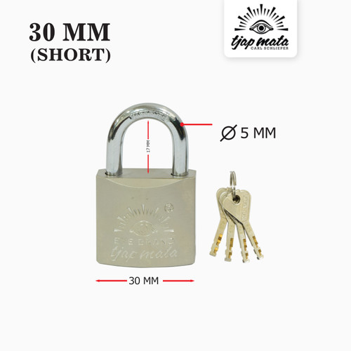 [EZM.0600231] TJAP MATA / CAP MATA Gembok 30 MM (Leher Pendek)