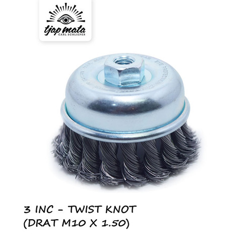 [EZM.0600955] TJAP MATA / CAP MATA Sikat Mangkok / Kawat (Twist Knot Steel Wire) 3"