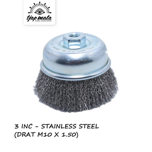 [EZM.0600232] TJAP MATA / CAP MATA Sikat Mangkok / Kawat (Stainless Steel Wire) 3"