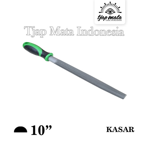 [EZM.0601286] TJAP MATA / CAP MATA Kikir 1/2 Bulat (Kasar) 10", Gagang Karet