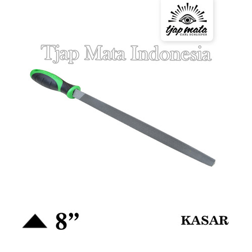 [EZM.0601291] TJAP MATA / CAP MATA Kikir Segitiga (Kasar) 8", Gagang Karet