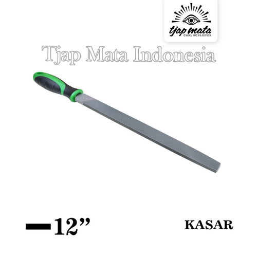 [EZM.0601297] TJAP MATA / CAP MATA Kikir Flat (Kasar) 12", Gagang Karet