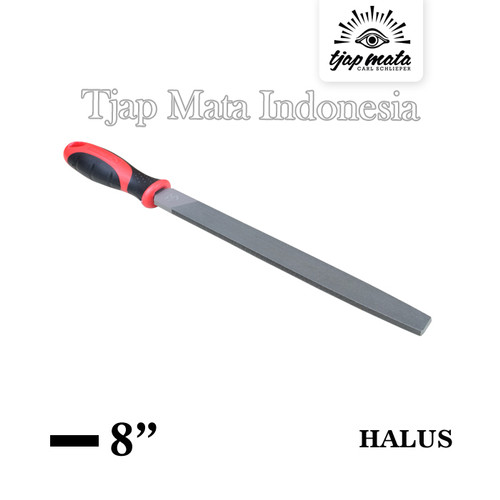 [EZM.0600968] TJAP MATA / CAP MATA Kikir Flat (Halus) 8", Gagang Karet