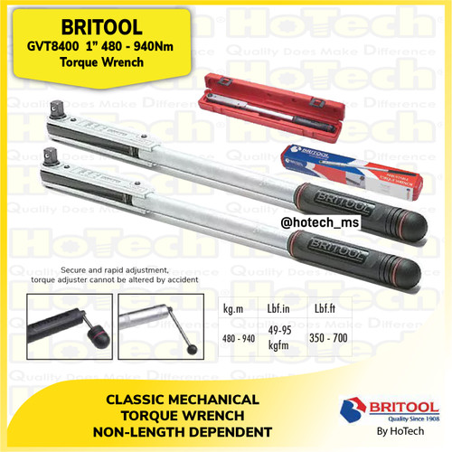 [EZM.5601817] Britool | GVT8400 | GVT 8400 | Torque Wrench 1" | Kunci Moment 1" Sq