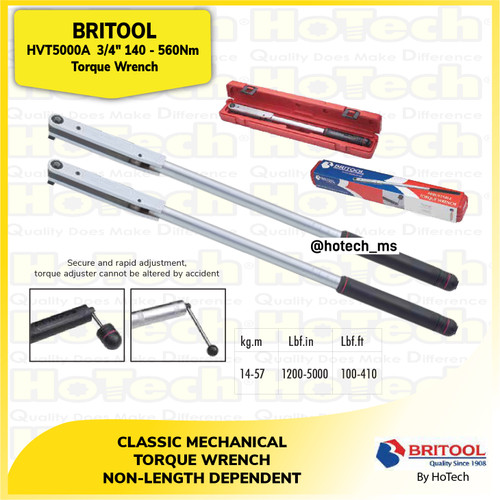 [EZM.5601819] Britool | HVT5000 | HVT 5000 Torque Wrench 3/4" | Kunci Moment 3/4"