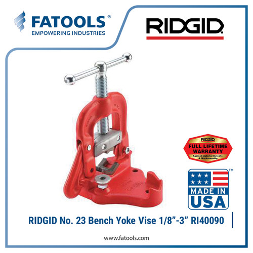 [EZM.0802999] RIDGID 40090 23 Bench Yoke Vise 1/8" - 3" Catok Ragum Pipa