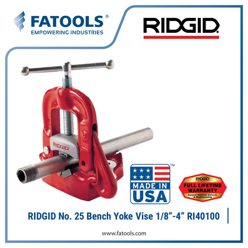 [EZM.0800055] RIDGID 40100 25 Bench Yoke Vise 1/8" - 4" Catok Ragum Pipa