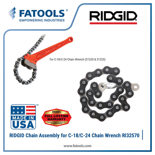 [EZM.0800059] RIDGID 32570 Chain Assembly for C18 C24 31320 31325 Chain Wrench