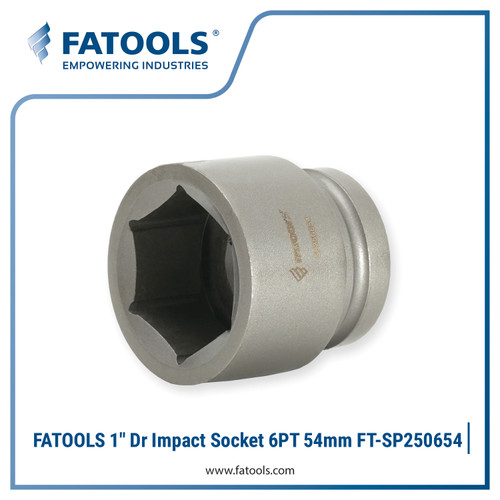 [EZM.0800063] FATOOLS SP250654 1" Dr Impact Socket 6PT 54mm Mata Sok