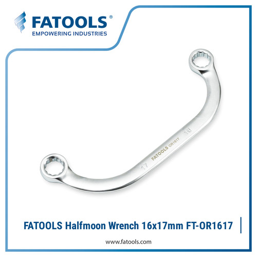 [EZM.0800075] FATOOLS OR1617 Halfmoon Ring Wrench 16x17mm Kunci Ring Bulan