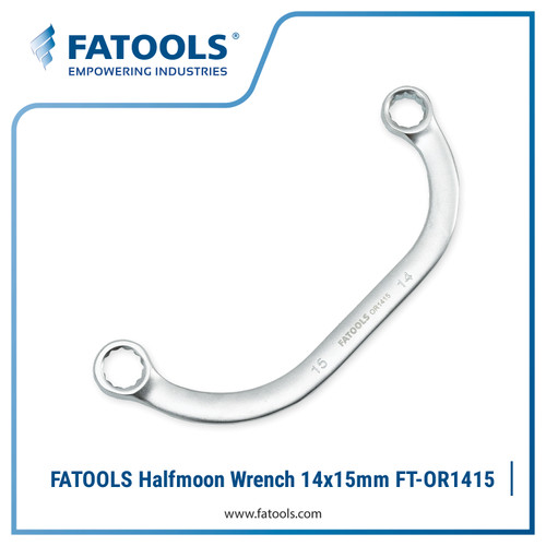 [EZM.0800076] FATOOLS OR1415 Halfmoon Ring Wrench 14x15mm Kunci Ring Bulan Obstructi
