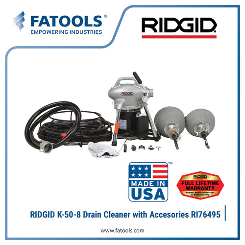 [EZM.0800083] RIDGID 76495 K-50-8 230V Sectional Machine Drain Cleaner Acc