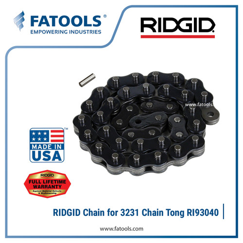 [EZM.0800098] RIDGID 93040 Chain Replacement for 3231 Chain Tong Rantai Kunci Pipa