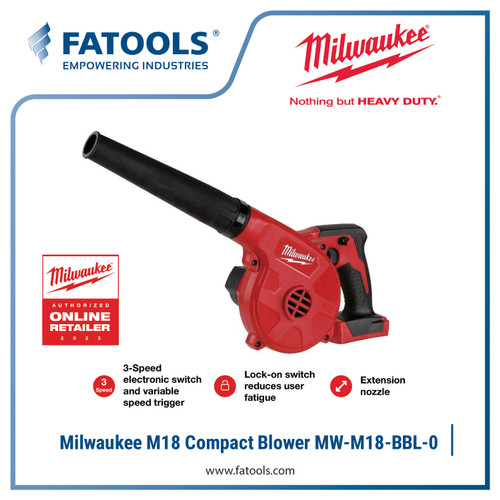 [EZM.0800123] MILWAUKEE M18 BBL Compact Leaf Blower Mesin Peniup Daun Cordless